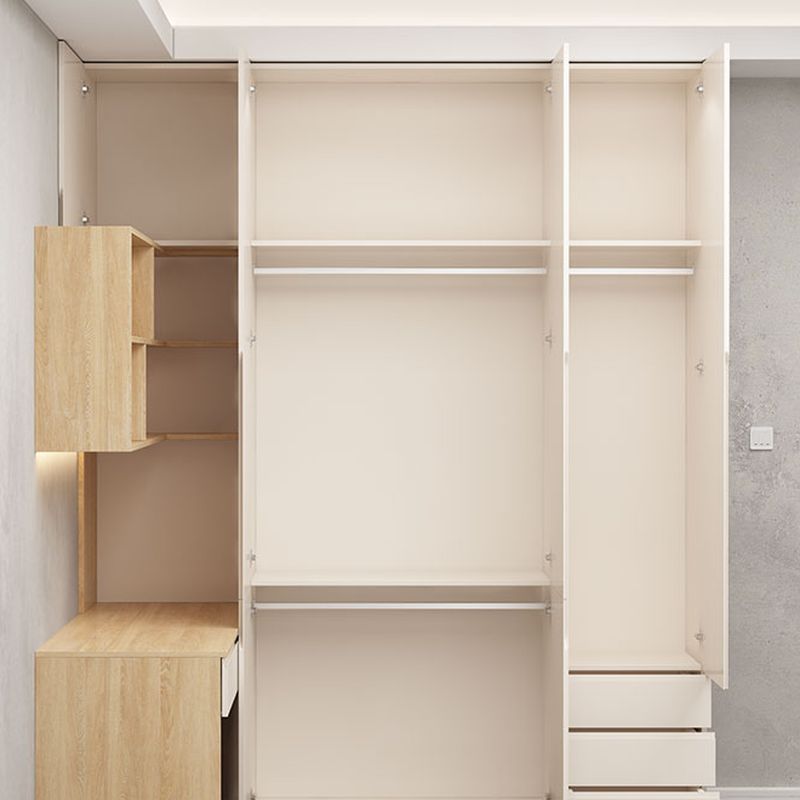 Chalk Contemporary Wood Wardrobe
