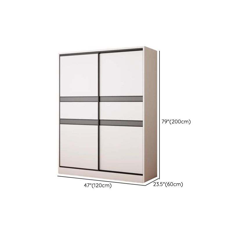 Chalk Contemporary Wood Wardrobe