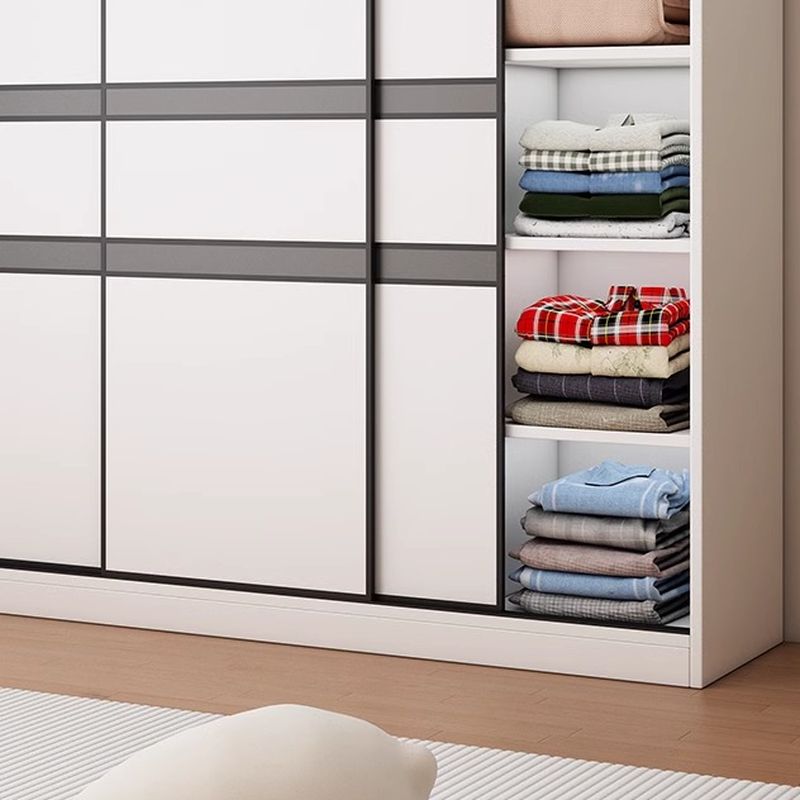 Chalk Contemporary Wood Wardrobe