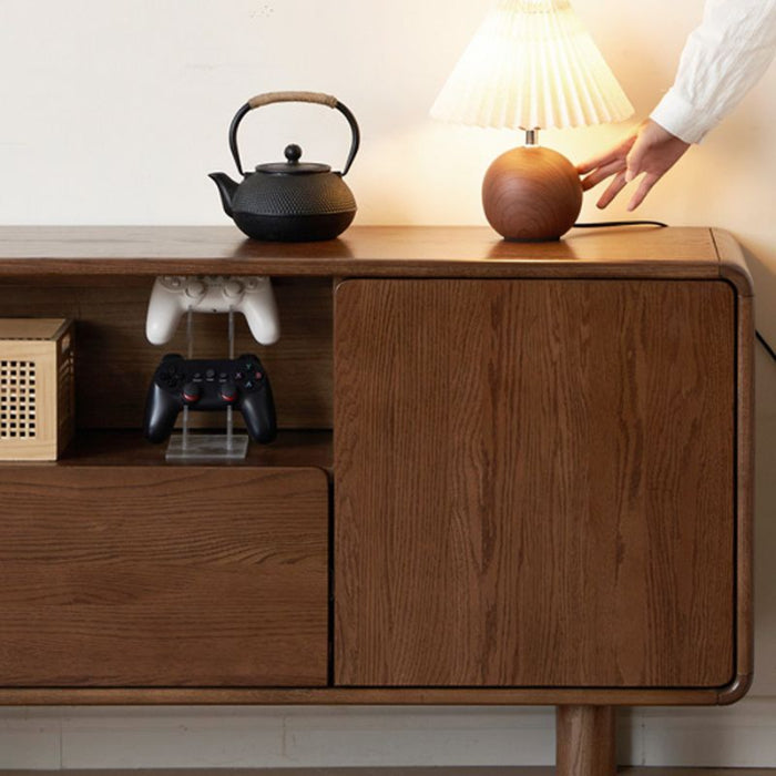 Dark Brown Wood TV Stand