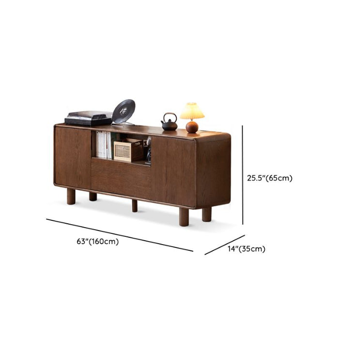 Dark Brown Wood TV Stand