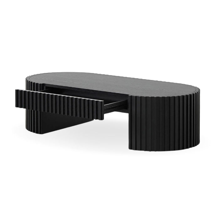 homecho-Galetto Wooden Oval Coffee Table-uae