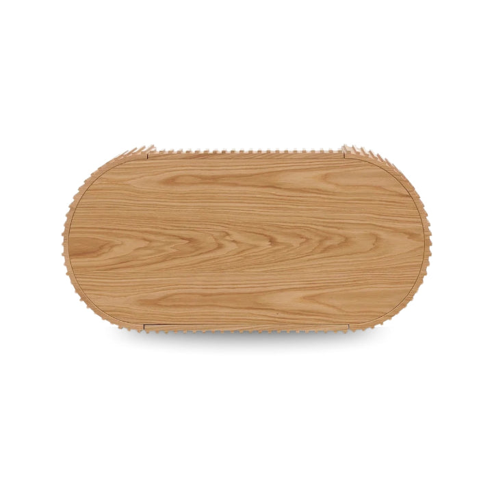 homecho-Galetto Wooden Oval Coffee Table-uae