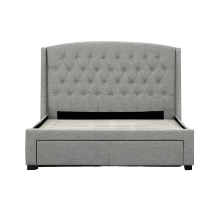 homecho-Karin Fabric Bed with Drawers-uae