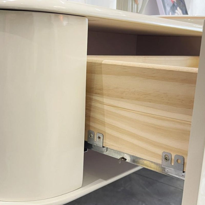 White Modern Lumber TV Stand