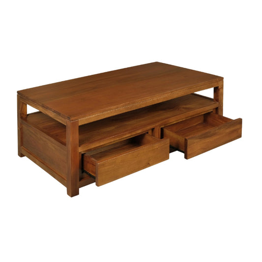 homecho-Amsterdam Mahogany Timber 4 Drawer Coffee Table-uae
