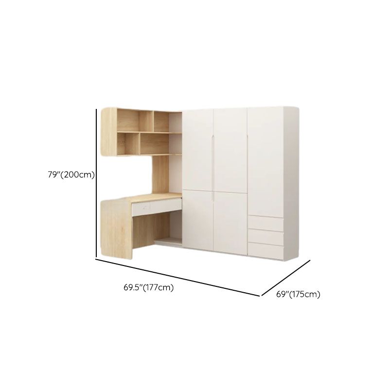 Chalk Contemporary Wood Wardrobe