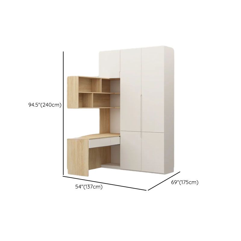 Chalk Contemporary Wood Wardrobe