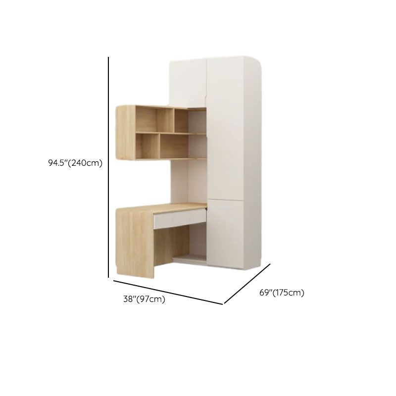 Chalk Contemporary Wood Wardrobe