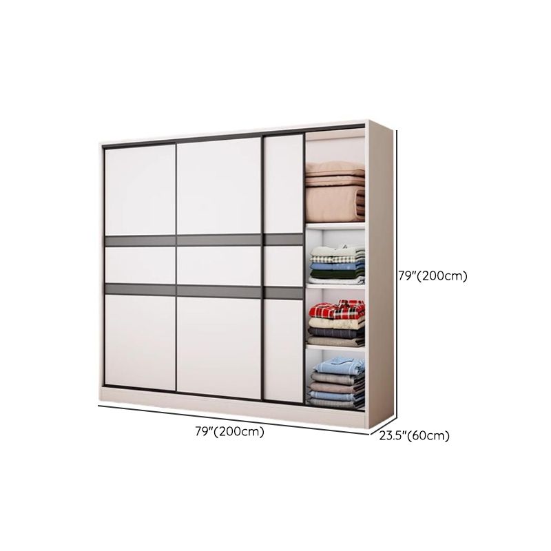 Chalk Contemporary Wood Wardrobe