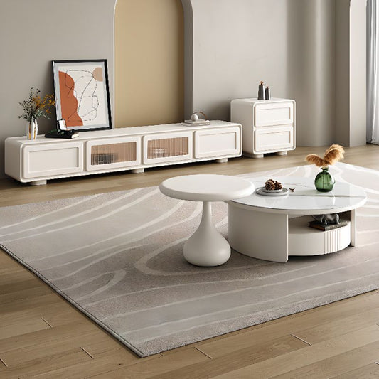 Chalk Simple Wood TV Stand