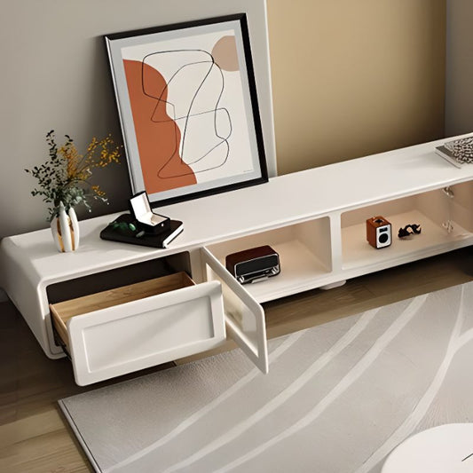 Chalk Simple Wood TV Stand