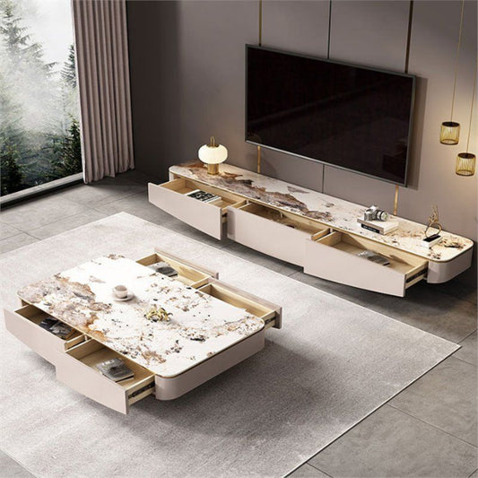 Chalk Simple Wooden TV Stand