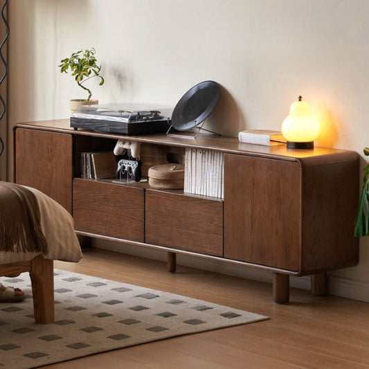 Dark Brown Wood TV Stand