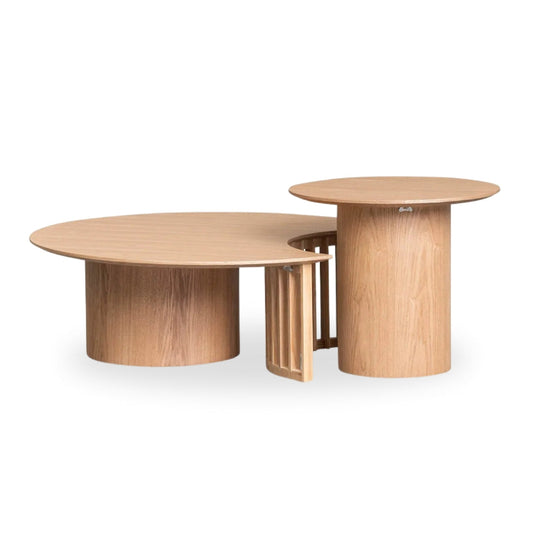 homecho-Ellalong Wooden 2 Piece Nesting Coffee Table Set-uae