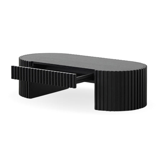 homecho-Galetto Wooden Oval Coffee Table-uae