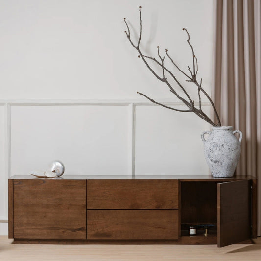 homecho-Gatsby Mindi Wood 2 Door 2 Drawer TV Unit-uae
