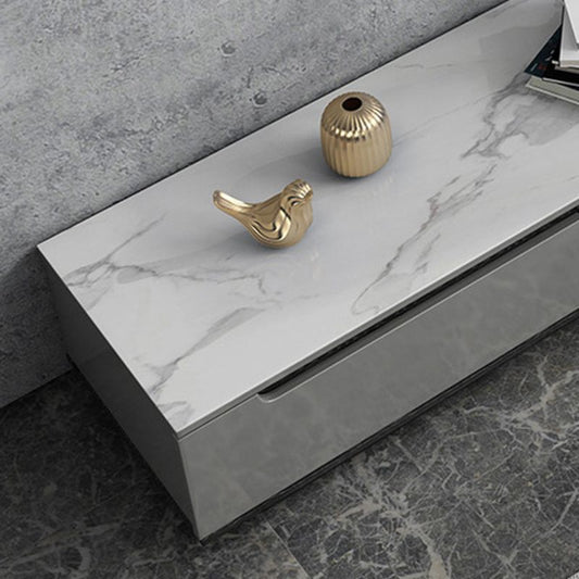 Gray Veneer Wood TV Stand