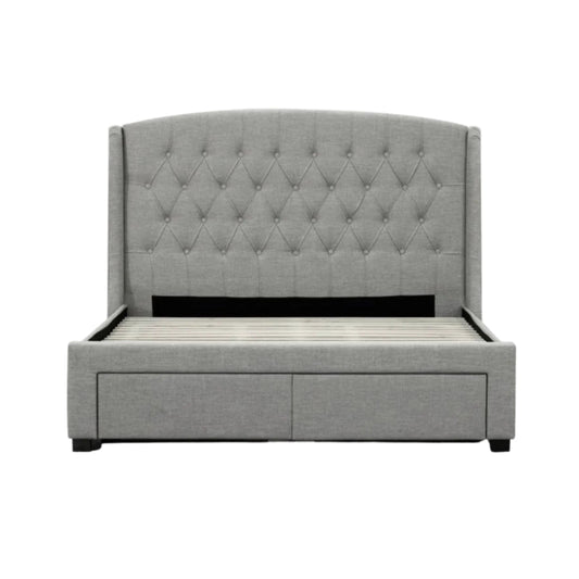 homecho-Karin Fabric Bed with Drawers-uae