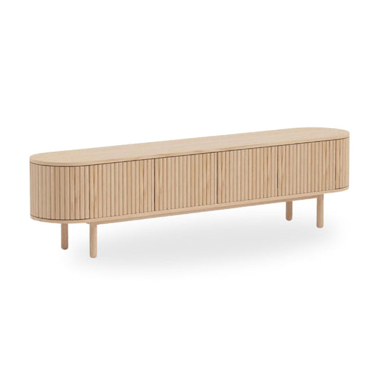 homecho-Malin Wooden 4 Door Oval TV Unit-uae