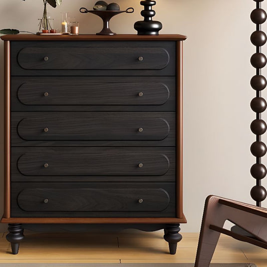 Matte Black Wood Dresser