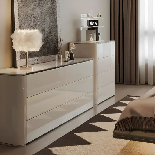 Sleek White Lumber Dresser